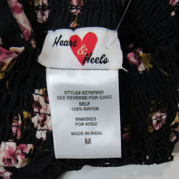 Heart Heels Women's Smocked Neckline Godet Skirt Sleeveless Mini Dress Size M - Picture 5 of 8